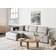 Beliani Hrisey Light Grey Sofa 293cm 3 Seater