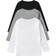 Shein Young Girl Spring And Autumn New Styles, Daily Classic, Casual, Comfortable And Fashionable, Loose Style, Black, White And Gray, Round Neck, Solid Color, Minimalist Style, Long-Sleeved T-Shirt, Suitable For Travel, Dynamic Spring And Autumn