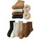 Shein 5 Pairs Kids/Toddlers Thick Cashmere Socks, Black, White, Khaki, Solid Color, Autumn/Winter, Simple Mid-Calf Socks, Fashion Versatile, Suitable For Daily Wear