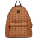 MCM Stark Packable Backpack In Monogram Nylon Medium - Cognac