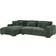 Wade Logan Asyiah Green Corduroy Sofa 114.5" 3 Seater