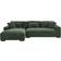 Wade Logan Asyiah Green Corduroy Sofa 114.5" 3 Seater