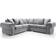 Abakus Direct Verona Light Grey Sofa 245cm 5 Seater