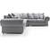 Abakus Direct Verona Light Grey Sofa 245cm 5 Seater