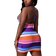 Shein Slaydiva Casual Sling Colorful Striped Imitation Pit Fabric All-Over Printed Mini Tight Dress Women's Dress,Summer Dresses For Women