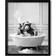 Chimpanzee in Bathtub Black and White Framed Art 20.3x25.4cm