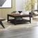 Lark Manor Weddel Basilico Matt Black/Dusty Walnut Coffee Table 34.8x34.8"