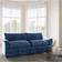 Ebern Designs Modern Blue Chenille Sofa 83.5" 2pcs 2 Seater