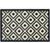 Dunelm Marvel Geometric & Washable Doormat White, Black 50x75cm