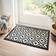 Dunelm Marvel Geometric & Washable Doormat White, Black 50x75cm