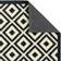 Dunelm Marvel Geometric & Washable Doormat White, Black 50x75cm