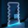 The Port. Co Gallery Neon Acrylic Wave Purple/Blue Wall Mirror 90x150cm