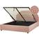 Beliani Minimalist Storage Ottoman EU King Size 5ft3 Boucle Pastel Pink Vaucluse Frame Bed