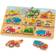 B.Toys Construction Trucks Wooden Peg Puzzle 8 Pcs