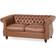 House of Hampton Pasillas Cognac Brown Sofa 61.8" 2 Seater