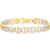 Italian Gold Two Tone Mariner Link Bracelet - Gold/Silver