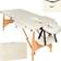 tectake lettino da massaggio a 2 zone, 7,5 cm di imbottitura rulli borsa beige da