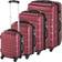 tectake Lightweight Hard Shell Suitcase Set of 4 - Red