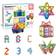 PicassoTiles Magnetic Tiles with Vehicle Base 63pcs