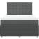 vidaXL Mit Matratze 140 x 190 cm Dunkelgrau Boxspringbett