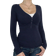 Shein Y2K Women's Body-hugging Sexy Solid Color Long Sleeve V-neck Top