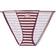Victoria's Secret Cotton String Bikini Panty - Wild Rose Stripe Print W Dog Graphic