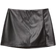 Stradivarius Leather Effect Skort with Side Slit - Black