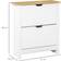 Northio Space-Saving White/Natural Skohylle 72x80cm
