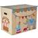 Rice Raffia Förvaring Box med Circus Theme Large Foldable