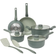 Gibson Home Barnsdall Premium Sage Green Cookware Set with lid 10 Parts