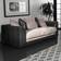 Furnishings For Less UK Leather Black and Grey Sofa 190cm 4 Seater