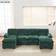 Latitude Run Balendin Green Chenille Sofa 111.8" 4 Seater