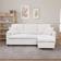 Ebern Designs Modern Sectional White Sofa 81.5" 3 Seater