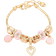 Shein 1pc Simple And Personalized Fashionable Diy Beaded Bracelet With Heart, Flower And Heart-shaped Beads