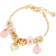 Shein 1pc Simple And Personalized Fashionable Diy Beaded Bracelet With Heart, Flower And Heart-shaped Beads