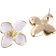 Shein 1pair Colorful Dopamine Four-Petal Flower Earrings For Women, Daily Wear Simple Versatile Sweet Holiday Gift Valentines,Mom,Mother,Mother's Day,Gift