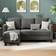 Ebern Designs Upholstered Dark Gray Sofa 72.8" 3pcs 2 Seater