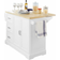 SoBuy Rolling Beige/White Tisch
