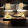 Globo Lighting LED Sand/Chrome Table Lamp 28cm 2pcs