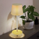 Globo Lighting LED Sand/Chrome Table Lamp 28cm 2pcs