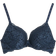 Cubus Push Up Bra with Lace - Navy Blue