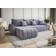 Fun-Möbel Osaka Light Blue Sofa 280cm 4 Seater