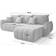 Fun-Möbel Osaka Light Blue Sofa 280cm 4 Seater
