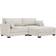 Ebern Designs Maelina Sea Salt Gray Corduroy Sofa 85.7" 3pcs 2 Seater