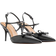 River Island Satin Sling Back Bow Court Shoes - Black