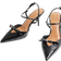 River Island Satin Sling Back Bow Court Shoes - Black