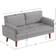 George Oliver Modern Gray Linen Blend Sofa 70.9" 2 Seater