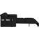 Latitude Run Convertible Black Sofa 63.8" 2 Seater