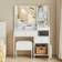 Metro Lane With Light Lulb 130 cm H x 87 cm W x 36 cm D Dressing Table 36x87cm
