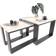Per la vita Mit Loft Beistelltisch Holztisch Weiß Schwarz Couchtisch 60x60cm 2Stk.